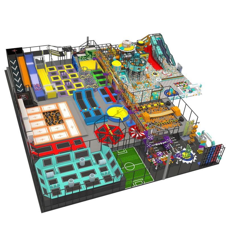 Indoor amusement park trampoline park