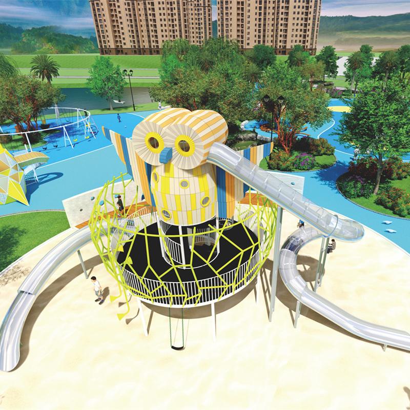 Owl Park slide in the community park 