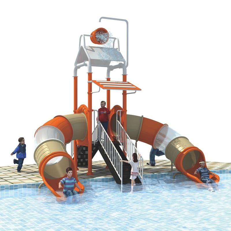 Outdoor water park slides