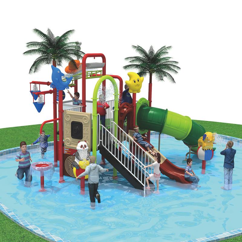 Small water park amusement park slides