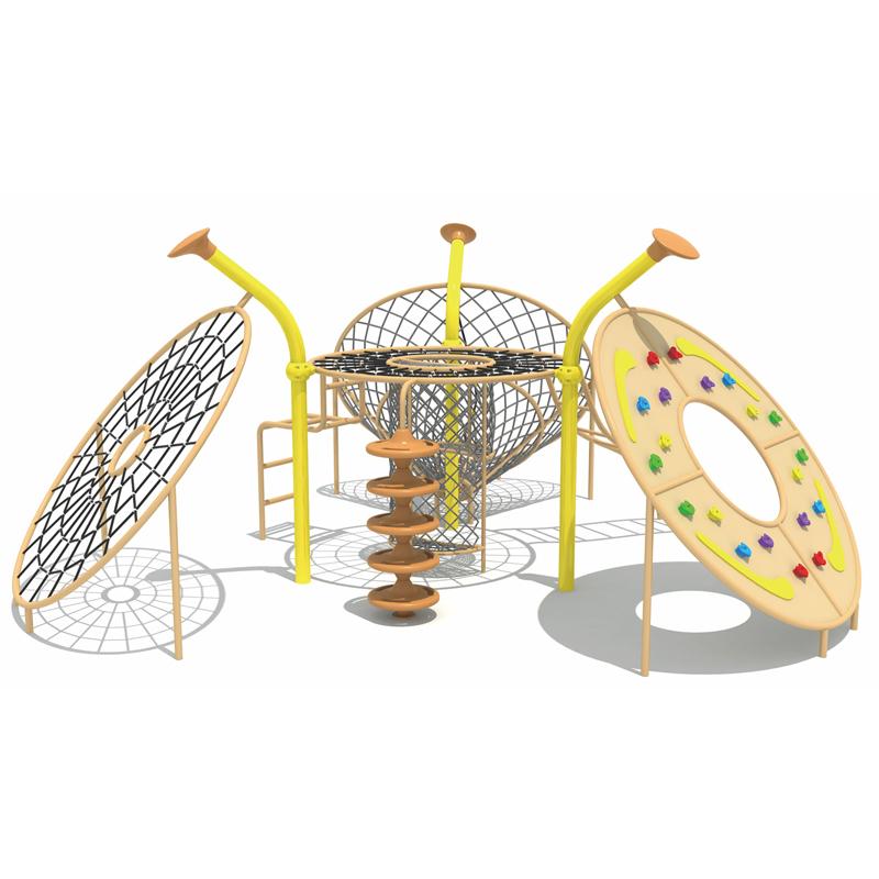 Outdoor rope net climbing frame