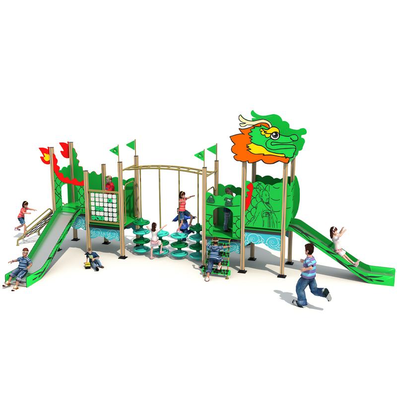 A large outdoor slide in the park