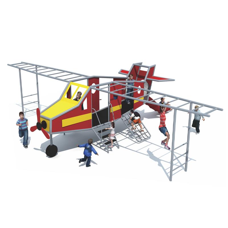 Outdoor airplane slide in the park