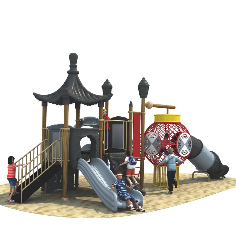 Outdoor playground equipment: Children's combination slide