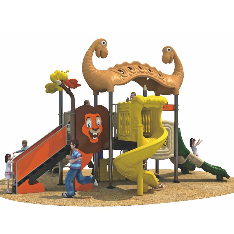 A large outdoor slide in a kindergarten