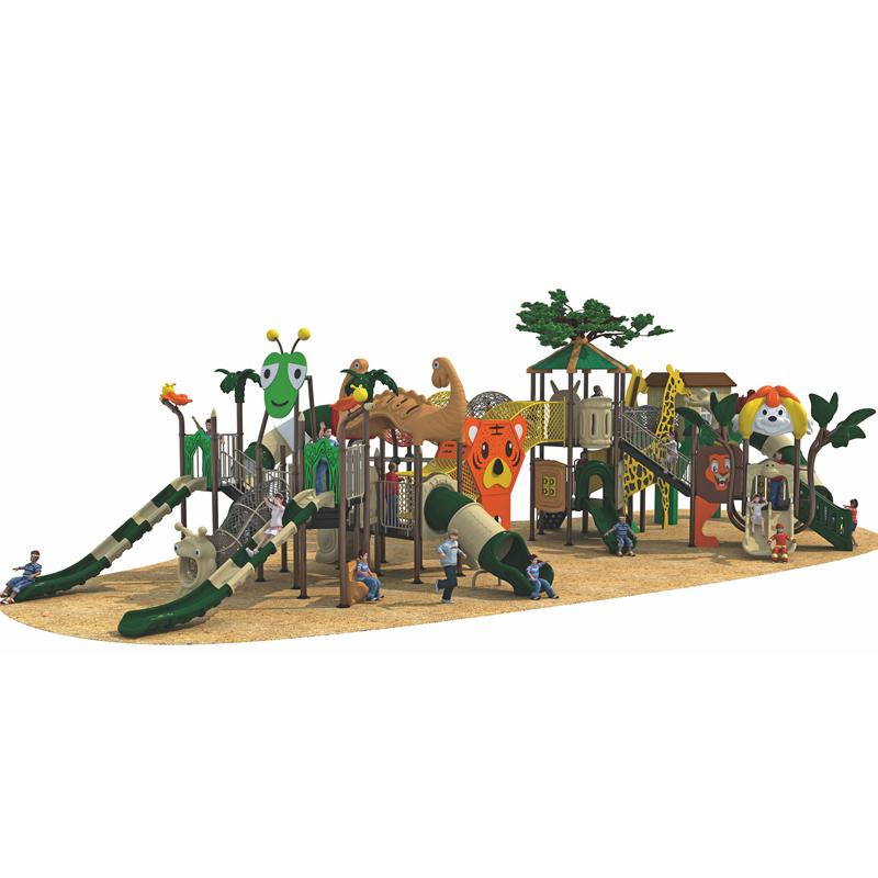 Large-scale outdoor amusement equipment in the park - children's slides