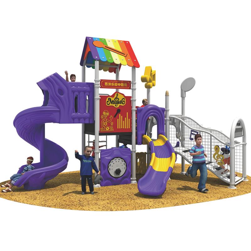 Customized large combination slides for outdoor amusement equipment in parks