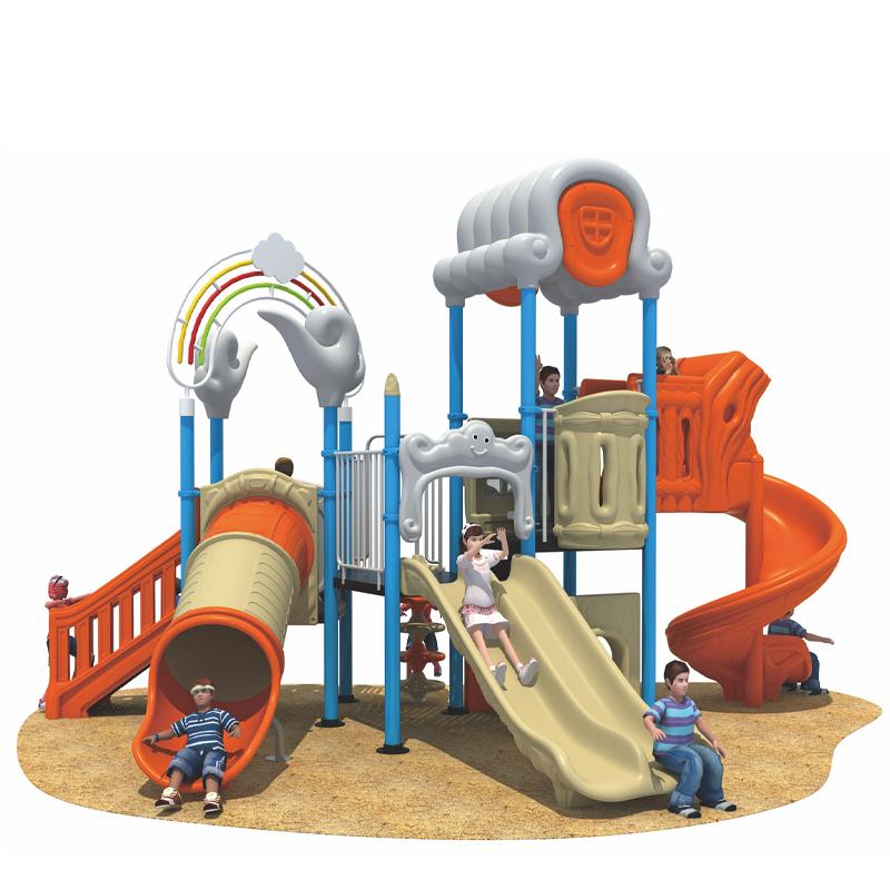 High-end outdoor slide in the villa garden