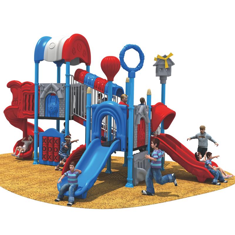 Small children's slide in the villa garden