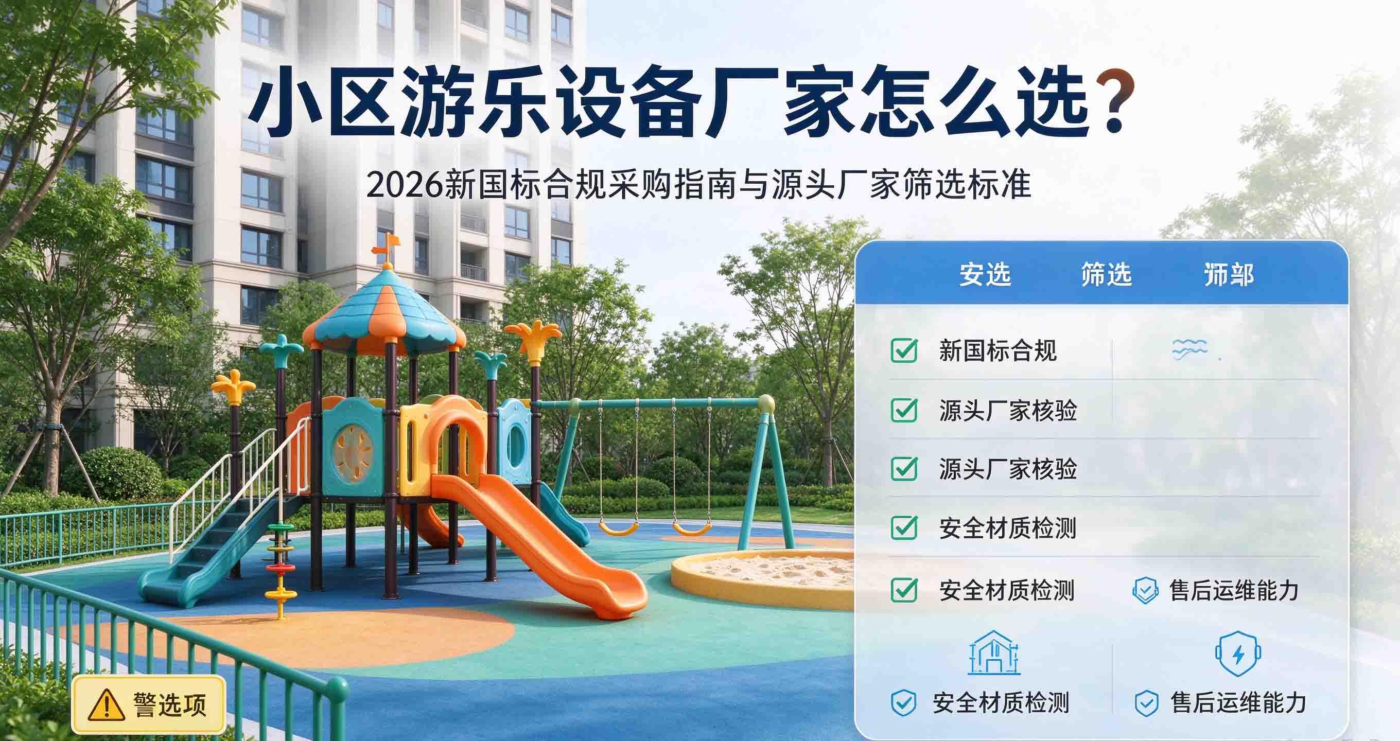 小区游乐设备厂家怎么选？2026新国标合规采购指南与源头厂家筛选标准