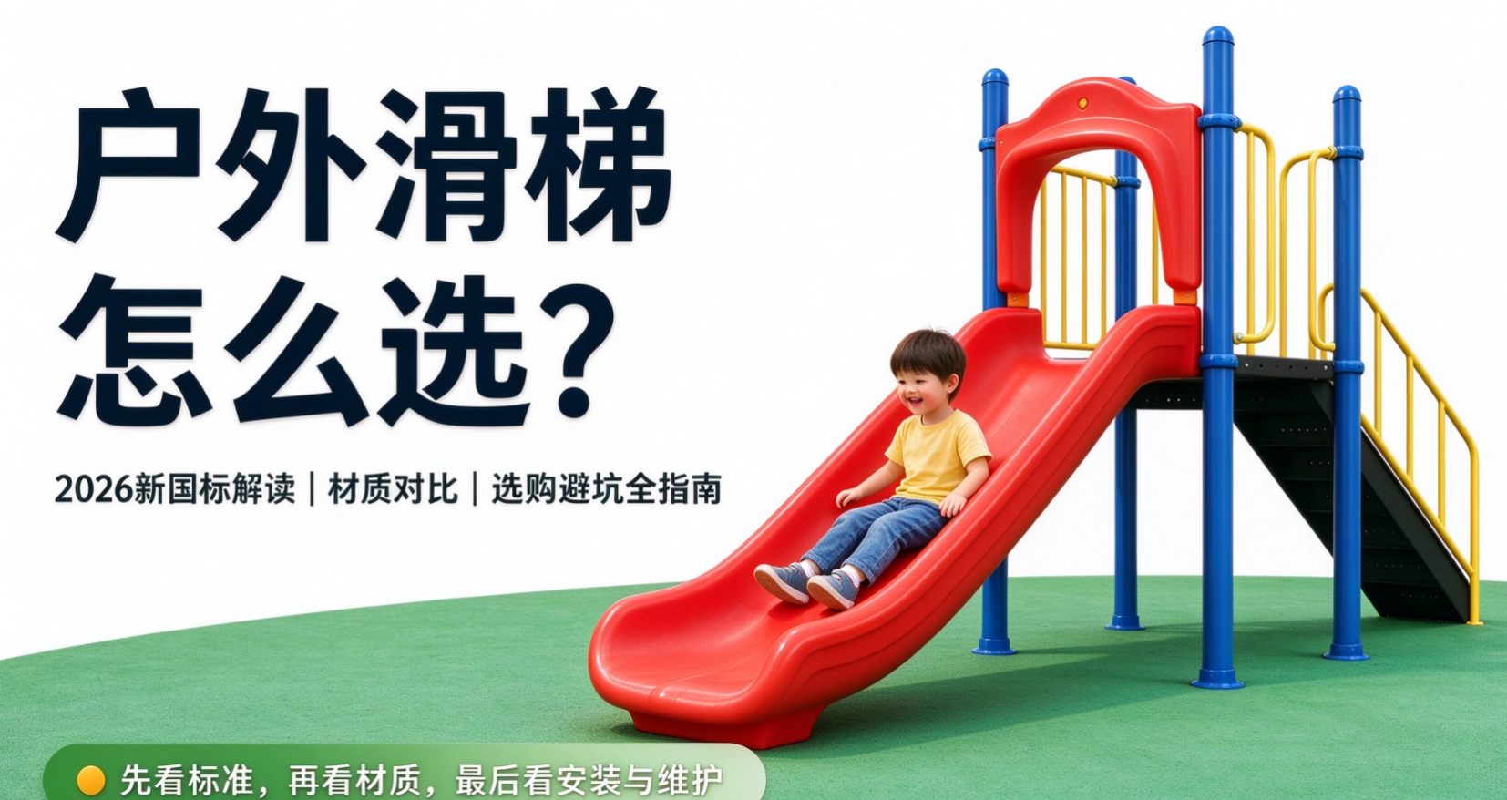 户外滑梯怎么选？2026年新国标解读+材质对比+选购避坑全指南